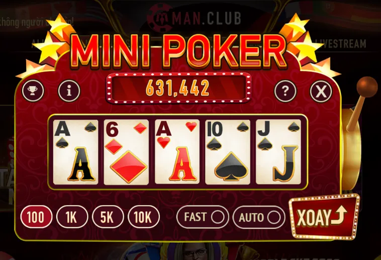 Chinh Phục Siêu Phẩm Minigame Mini Poker Tại ManClub Thắng Lớn Mỗi Ngày