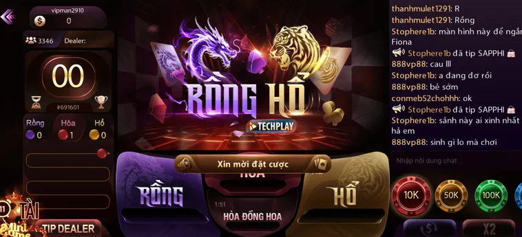 Chinh Phục Đỉnh Cao Game Bài Rồng Hổ Livestream Tại ManClub Rinh Quà Khủng