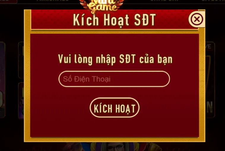 Kích hoạt tài khoản bằng số điện thoại - nâng cao bảo mật tài khoản.